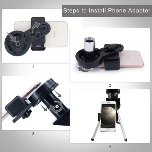 Miniatura 4 de Telescopio para adultos y niños, 70mm de apertura (15X-150X) telescopios refractores portátiles para principiantes de astronomía, telescopio