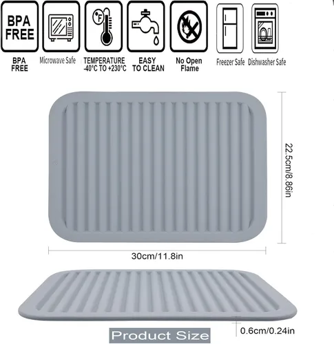 Miniatura 2 de Salvamanteles de silicona para platos calientes, ollas y sartenes, almohadillas calientes para cocina, tapete de secado pequeño flexible, soportes