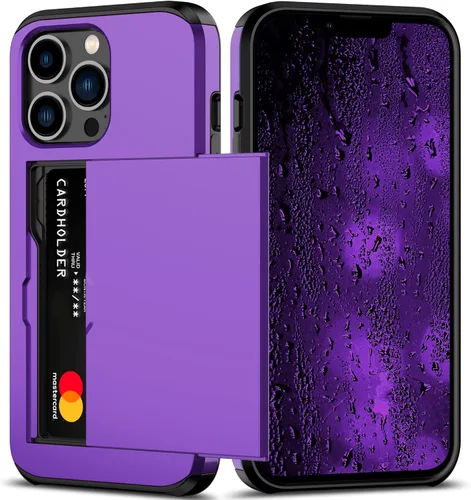 Miniatura 46 de Nvollnoe Funda para iPhone 13 con Portarjetas [Almacena 5 Tarjetas] Funda Cartera de Doble Capa Resistente de Servicio Pesado a Prueba de Golpes