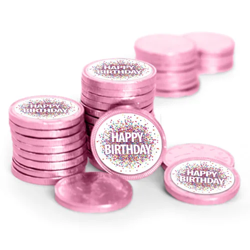 Miniatura 5 de Just Candy - 80 monedas de chocolate para fiestas de cumpleaños, color dorado