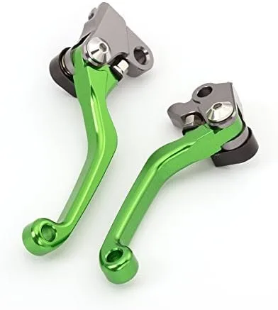 Miniatura 3 de FXCNC Palancas de embrague de freno pivotante de aluminio CNC compatibles con KX65 2000-2023, KX85 KX100 2001-2023, KX112 2022-2023, KX125 Verde