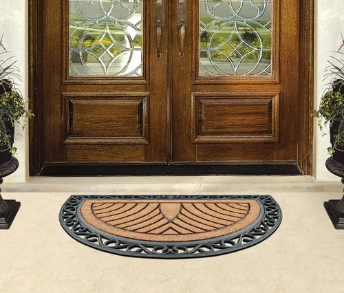 Miniatura 6 de A1HC Tapete para Puerta de Fibra de Coco Natural y Caucho, 30"x48" – Grueso, Duradero, Resistente, Anti-Desprendimiento, Resistente a