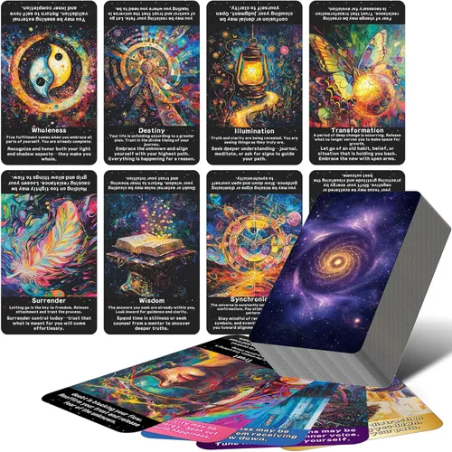 sishui Cartas del Oráculo de la Ley de Atracción: Mazo de Cartas de Tarot Amigable para Principiantes para Orientación Diaria, Alineación de Energía