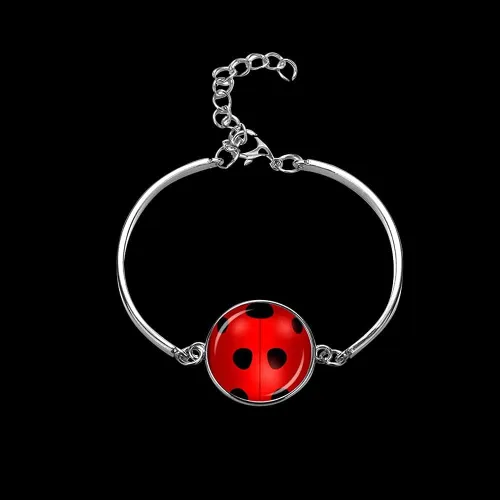 Miniatura 4 de Lucky Ladybug FKOJMH - Aretes de mariquita buenos aretes para niñas, collar de mariquita de la suerte para niñas, aretes de disfraz de mariquita