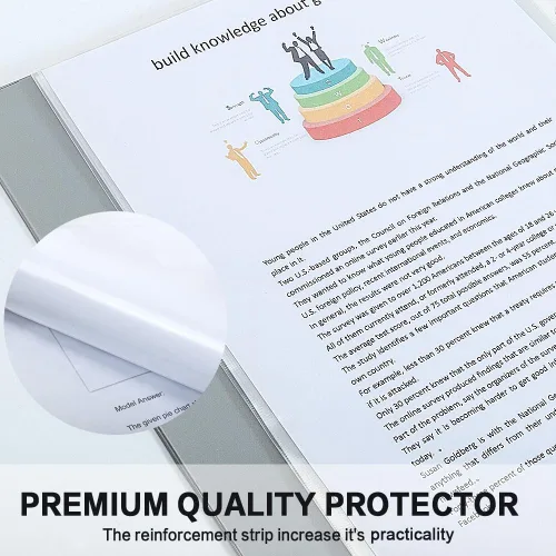 Miniatura 6 de HERKKA - Protectores de hojas, paquete de 600 protectores de páginas de plástico transparente reforzados con 11 agujeros para carpetas de 3 anillas