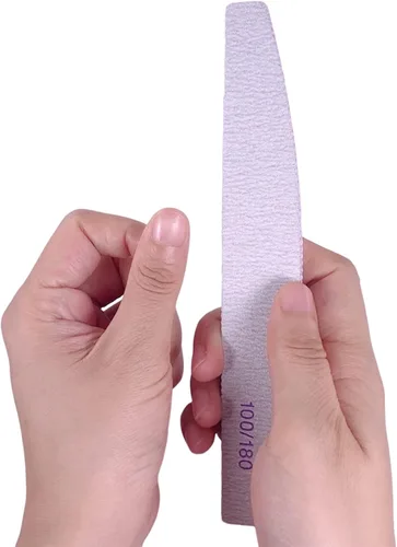 Miniatura 5 de Limas de uñas (25 piezas), lima de uñas de grano 100/180, tablero de esmeril a granel para uñas acrílicas y uñas naturales, limas para uñas