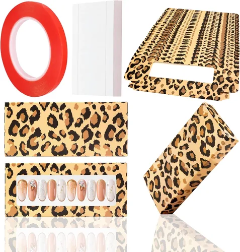 Miniatura 7 de 71 Piezas Caja de Embalaje Vacía de Uñas a Presión 35 Piezas Papeles de Fondo Blanco y 1 Cinta Adhesiva de Doble Cara, Juego de Caja Vacía de Uñas