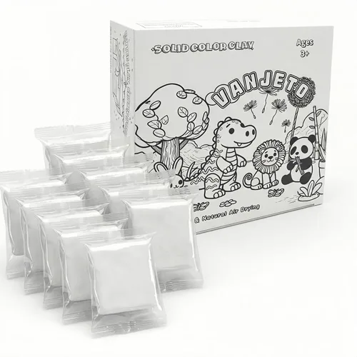Miniatura 13 de Arcilla para modelar para niños, arcilla mágica VANJETO para niños secado al aire, arcilla súper suave para bricolaje Slime, arcilla de modelado Rojo
