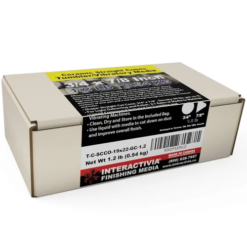 Miniatura 4 de Conos de corte recto de 1/2" x 5/8" – Fórmula de uso general, medios vibratorios, 1 libra incluye una bolsa (limpiar, secar y almacenar) para usar