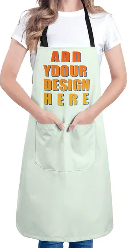 Miniatura 12 de Apron for Women with 2 Pockets Waterproof Bib for Kitchen Cooking Restaurant BBQ Painting Crafting Salon Nails