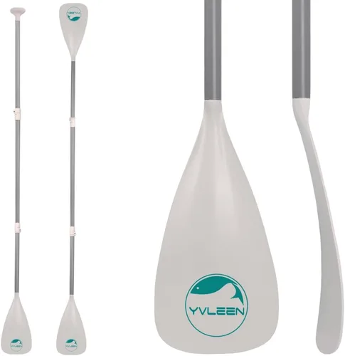 Miniatura 11 de YVLEEN SUP Paddle Board Paddle,Stand Up Paddleboard Paddles Paletas de aluminio ajustable 4 piezas flotante Kayak Paddle,Paleta convertible Turquesa