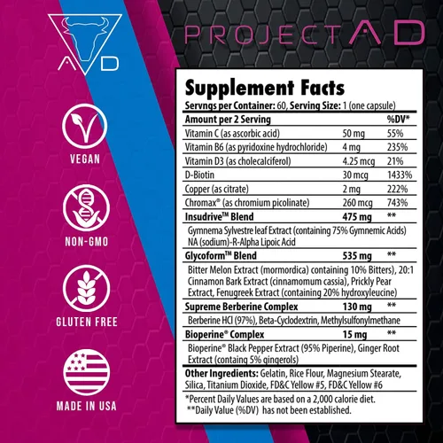 Miniatura 6 de Project AD Matador Muscle Builder mejora las bombas musculares y promueve el crecimiento muscular y la energía (60 cápsulas)
