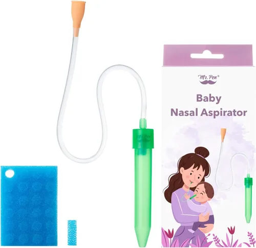 Mr. Pen Aspirador nasal para bebés con 24 filtros de higiene - Succión nasal para bebés Verde
