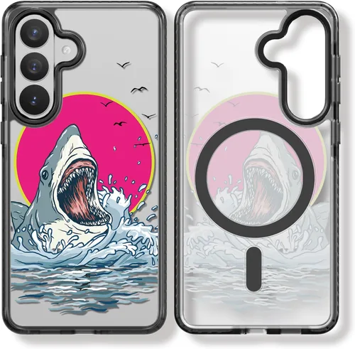 Miniatura 20 de Rosarnnah Funda compatible con Samsung Galaxy S24 Ultra, bonita estética, a la moda, divertida funda con estampado de gatito y gato, duradera a