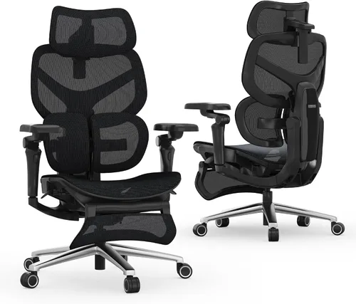 Miniatura 16 de FlexiSpot Sentinel-Pro - Silla ergonómica para juegos con reposabrazos 7D de doble ala adaptable lumbar 7D 145° 4 posiciones, respaldo ajustable