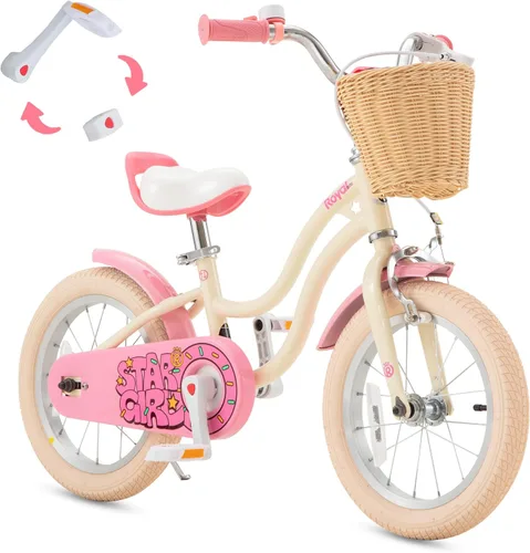Miniatura 13 de RoyalBaby Bicicleta EZ para niñas, bicicleta Stargirl, entrenamiento libre, equilibrio a pedal, bicicleta de fácil aprendizaje, 12-20 pulgadas