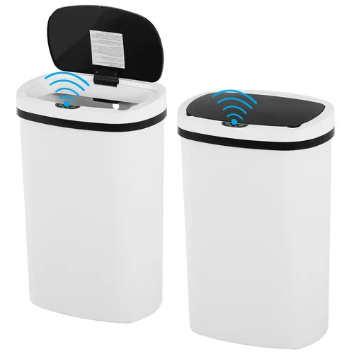 Miniatura 10 de Cubo de basura de 13 galones con tapa, sensor de movimiento, cubo de basura de cocina, material plástico impermeable y a prueba de desorden