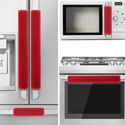 Miniatura 32 de 5 piezas de cubierta de manija de puerta de refrigerador, lavable para electrodomésticos de cocina, nevera, horno, microondas, lavavajillas