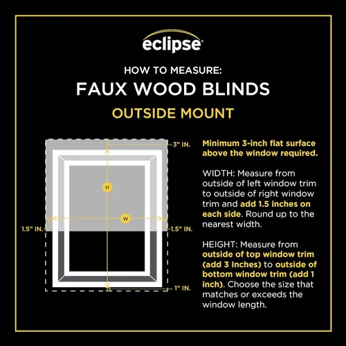 Miniatura 8 de Eclipse Persianas de madera falsa de 2 pulgadas, 23.5" de ancho x 64" de largo en roble oscuro - Persianas sin cordón, Certificadas como seguras