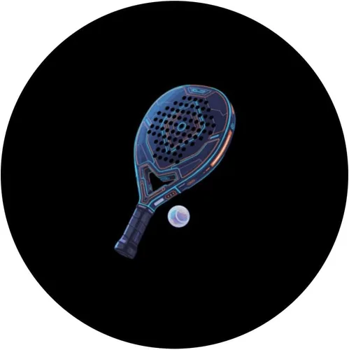 Miniatura 3 de Futuristic Padel Racket Cyber Paddle Padel Tennis Player PopSockets Adhesive PopGrip