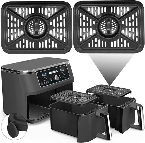Sartén para freidora de aire Ninja Foodi DZ401 DZ550 10QT freidora de aire de doble zona, placa de repuesto para freidora de aire, accesorios con
