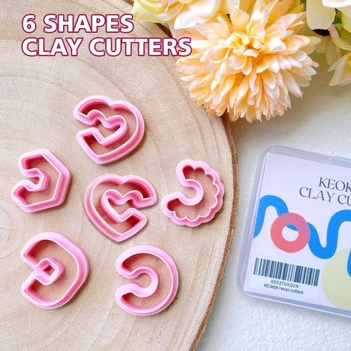 Miniatura 3 de Keoker Cortadores de arcilla para joyas de arcilla polimérica, cortadores de arcilla polimérica de aro para fabricación de joyas, 5 formas