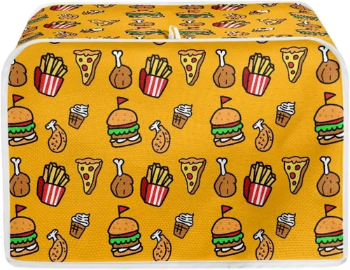 Miniatura 39 de Cubierta para tostadora de 2 rebanadas, protectores de huellas dactilares a prueba de polvo de dibujos animados de abeja, cubierta de tostadora