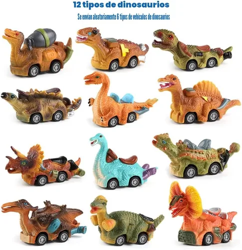 Miniatura 2 de Paquete de 6 huevos gigantes con dinosaurio para tirar hacia atrás, juguetes para niños y niños pequeños, cesta de Pascua, regalos de fiesta
