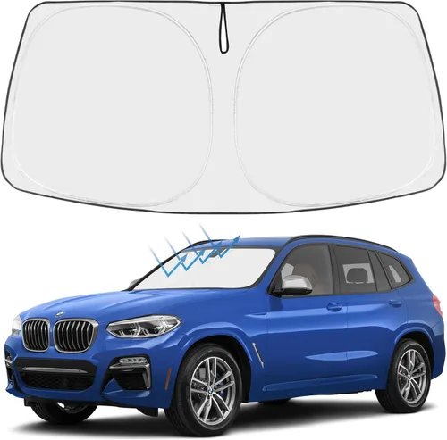 Miniatura 19 de Proadsy Parasol para parabrisas actualizado 2025, ajuste personalizado Dodge RAM 1500 2Dr 2019-2024 2025, 4 capas, plegable, protector de parasol