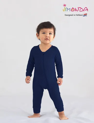 Miniatura 4 de Jimonda Pijama sin pies de bambú,Mameluco unisex de una pieza para bebé,Cierre de cremallera de 2 vías