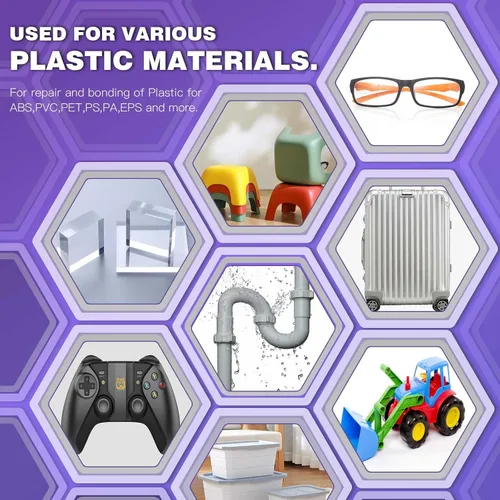 Miniatura 7 de 30g de pegamento para plástico, super pegamento instantáneo para plástico, adhesivo fuerte de secado rápido para plástico, acrílico