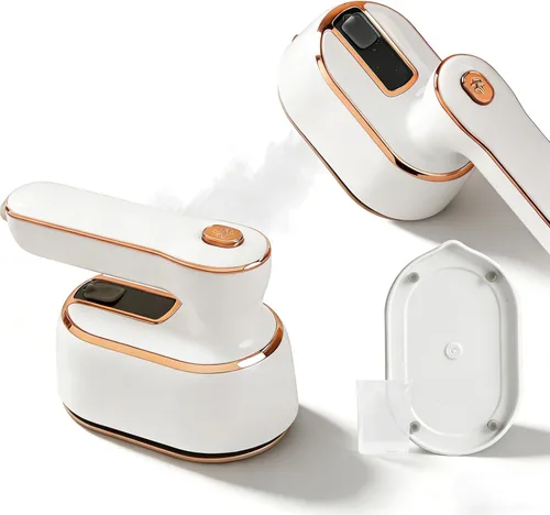 Miniatura 10 de Vaporizador de Viaje para Ropa - Planchas de Vapor Pequeñas de 1000W Plegables para Eliminación de Arrugas, Mini Vaporizador Portátil Compacto