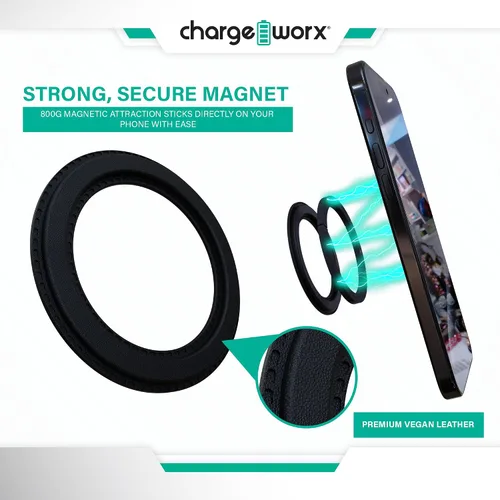Miniatura 9 de CHARGEWORX Paquete de 3 soportes magnéticos para pared, compatibles con MagSafe, soportes adhesivos para teléfono, para ducha, baño, cocina, espejo