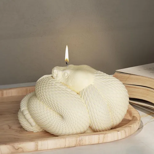 Miniatura 3 de Molde de resina para velas de cobra de serpiente, moldes de silicona de fundición de resina para decoración del hogar y fabricación de velas, molde