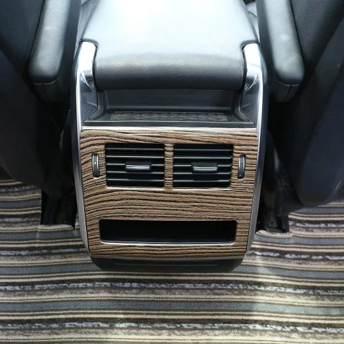 Miniatura 9 de Para Range Rover Sport 2014-2018, cubierta de ventilación de aire acondicionado de fila trasera de plástico ABS estilo fibra de carbono