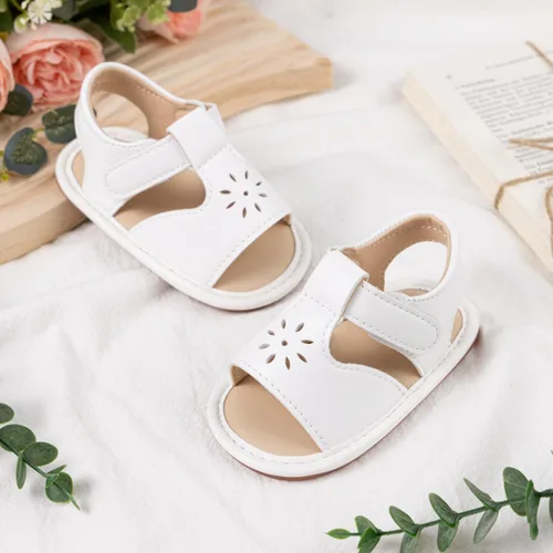 Miniatura 185 de Meckior Sandalias de verano con punta abierta y suave de piel sintética para bebés y niñas pequeñas