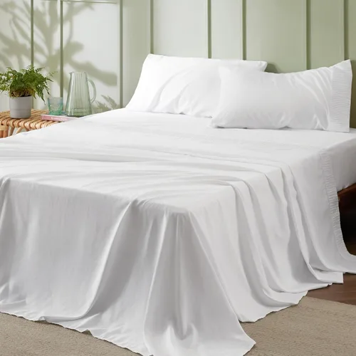 Miniatura 10 de Bedsure Sábanas de tamaño King – Sábanas suaves para cama de tamaño King, 4 piezas de hotel de lujo verde menta, juego de sábanas refrescantes de 11