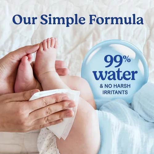 Miniatura 3 de Huggies Skin Essentials Toallitas para bebés, hipoalergénicas, 99% agua, 15 paquetes con tapa abatible (840 toallitas en total)