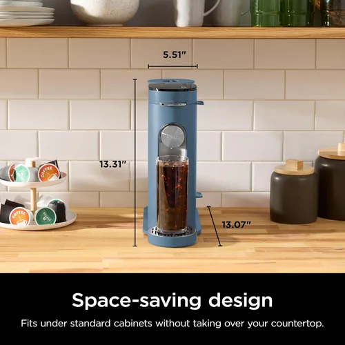 Miniatura 5 de Ninja Pods & Grounds - Cafetera de una sola porción, compatible con cápsulas K-Cup, depósito de 56 onzas, tamaños de preparación de taza de 6 onzas