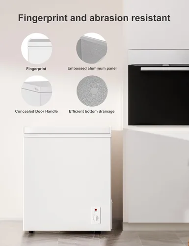 Miniatura 3 de Bodacious Congelador de Cofre de 3.5 pies cúbicos - Compacto, Energéticamente Eficiente y Silencioso Mini Congelador Profundo con Cestas Removibles