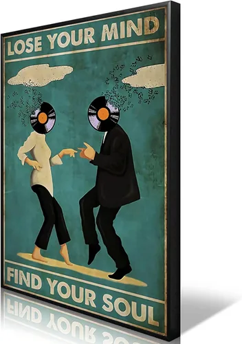 Miniatura 10 de Póster vintage con texto en inglés «Be Kind To Your Mind» («Be Kind To Your Mind») con cita de salud mental, pósteres artísticos de pared geniales