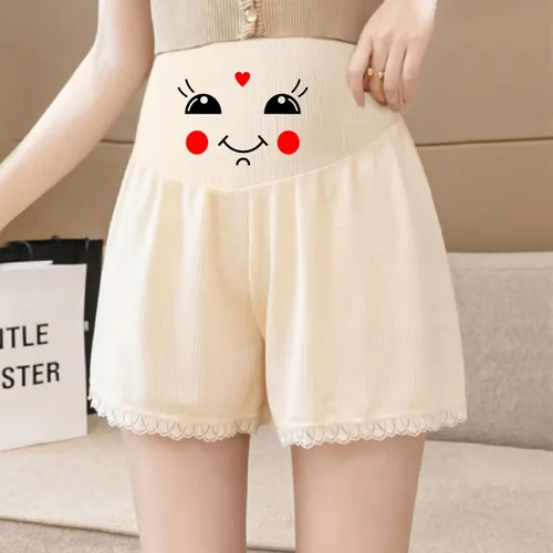 Miniatura 5 de Pantalones cortos de maternidad con texto personalizado sobre el vientre Entrenamiento Corriendo Casual Verano Personalización Pantalones cortos