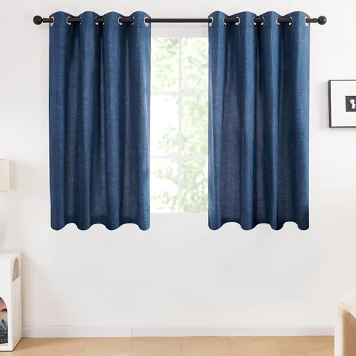 Miniatura 45 de Deconovo - Cortinas opacas para dormitorio con ojales, cortinas sólidas con aislamiento térmico, bloquean el calor, oscurecen la habitación, ahorran