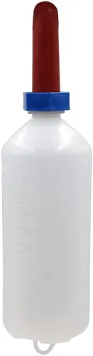 Miniatura 2 de YSTAR Botella de lactancia de leche de ternero de 1L con pezón Alimentador de leche de ternero Soporte para botellas de ovejas ganado ordeño