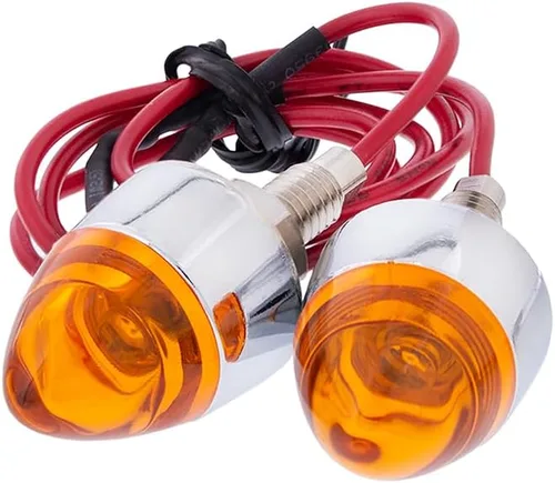 Miniatura 3 de United Pacific 10863 - Sujetador de placa de matrícula LED con acabado cromado estilo bala, cableado original, hardware de montaje incluido – Ámbar