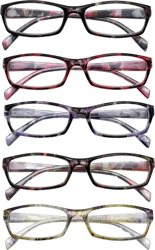 Miniatura 2 de Yogo Vision Reading Glasses 5 Pairs Fashion Ladies Quality Designed Spring Hinge Readers for Women