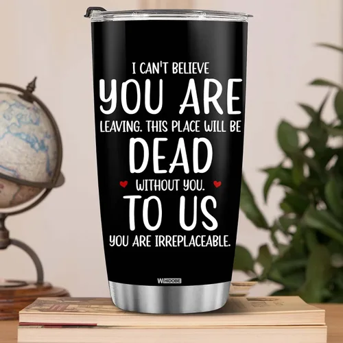 Miniatura 2 de WHIDOBE Regalos para compañeros de trabajo para mujeres, hombres, You Are Dead To Us Tumbler Goodbye Coworker New Job Going Away Regalo