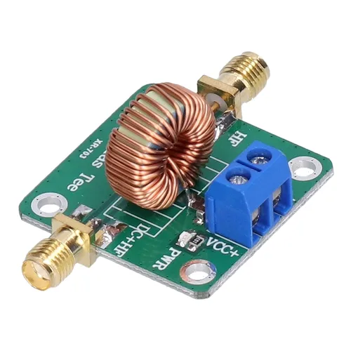 Miniatura 9 de Módulo de T Bias RF Eujgoov 0.2‑180MHz Frecuencia DC Alimentador Filtro con conector SMA-K para antena de radio