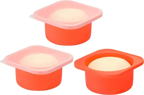 Miniatura 13 de Recipientes apilables de silicona para pruebas de masa de pizza artesanal con tapas, 5 paquetes-16.9 fl oz porción (amarillo)