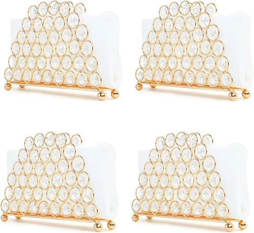 Miniatura 8 de Servilleteros de cristal elegantes y lujosos para servilletas de papel, cocina, comedor y encimeras, soporte para almacenamiento